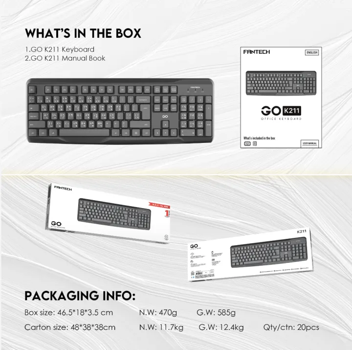FANTECH%20GO%20K211%20Smooth%20Typing%20Keyboard%20104%20Keys%20Spill%20Resistant%20Keyboard%20English%20And%20Bangla%20USB%20Wired%20Easy%20To%20Read%20Keys%20Computer%20Keyboard%20Ergonomics%20Keyboard%20For%20Office%20PC%20-%20Image%206