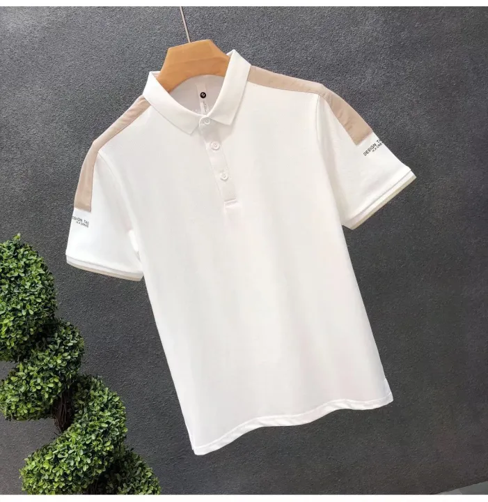 Japanese-Style%20Stitching%20Lapel%20polo%20Shirt%20Men's%20Summer%20New%20Trendy%20All-Match%20Casual%20Short-Sleeved%20T-shirt%20Men's%20Top%20Clothes%20-%20Image%203