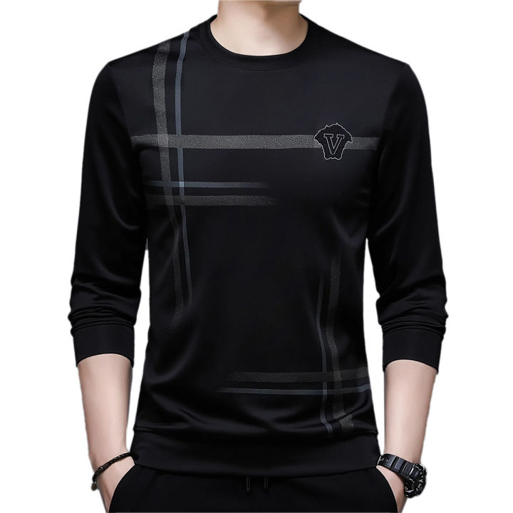 Trendsetter -Upscale Living -Black Polyester Full Sleeve T Shirt For Men- Inventive Choice Qualityful - Easy To care and Longive