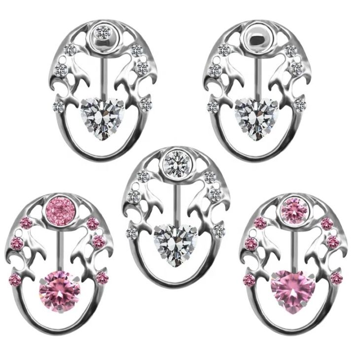 Belly Button Ring Top Mount Belly Rings Stainless Steel Belly Ring Navel Piercing Jewelry Body Jewelry Piercing For Women