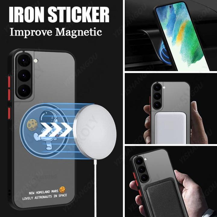 Magnetic%20For%20Magsafe%20Astronaut%20Case%20For%20Samsung%20Galaxy%20S23%20S22%20Ultra%20S22%20Plus%20S21%20S20%20FE%20S24%20Ultra%20Slim%20Hard%20PC%20Back%20Matte%20Cover%20-%20Image%204