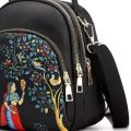 New Trendy Fashion Printing Mini Backpack for Women Nylon Rucksack Multilayer Crossbody & Shoulder School Bags For Girls Stylish Cute Look Women MY SHOPEE BD.