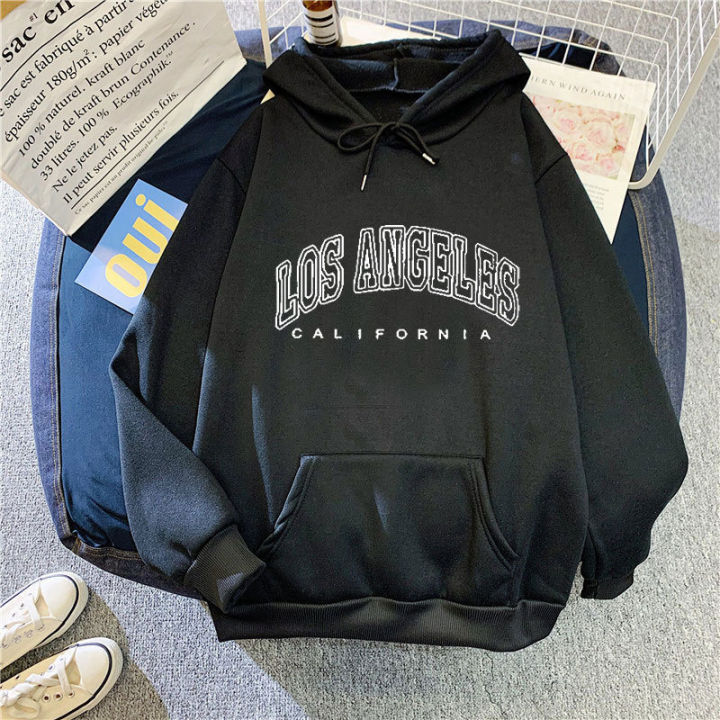 Wholesale autumn and winter sweatshirt women's velvet hooded pullover loose print large size thin fleece jacket ins tide women