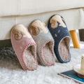 Winter House Women Fur Slippers Soft Memory Foam Sole Cute Cartoon Fox Bear Bedroom Ladies Fluffy Slippers Couples Plush Shoes. 