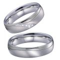 Top Quality Marriage Alliances White Gold Color couple Wedding Rings set for men and women stainless steel jewelry never fade. 