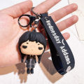 New Wednesday Keychains Morticia Gomez Addams Family Figure Doll Pendant Bag ar Keyring Unisex Women Men Party Christmas Gifts.