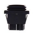 12V Black Waterproof 6Pin DPDT Self Locking Rectangle Rocker Switch Encounter.