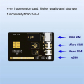 Smart Card Adapter Test Card 4 in 1 Mobile Phone Opening Tool Supports Mini SIM/Micro SIM/Nano SIM/ESIM. 