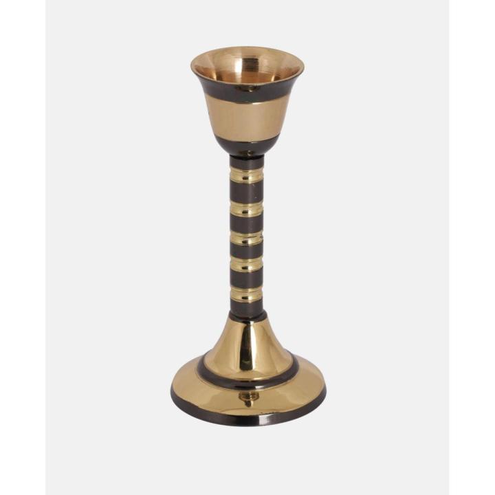 Brass candle stand golden medium(ব্রাশের ক্যান্ডেল স্ট্যান্ড)