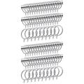 80 Pcs Metal Curtain Ring for Curtains and Poles,Dangling Sliding Eyelet Ring 32 mm Inner Diameter (Silver). 