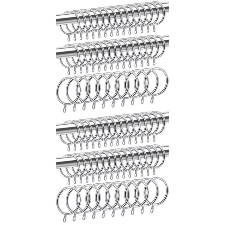 80 Pcs Metal Curtain Ring for Curtains and Poles,Dangling Sliding Eyelet Ring 32 mm Inner Diameter (Silver)
