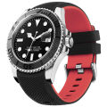 Rubber 20mm Watch Band 22mm Watch Band Silicone No Gaps Strap for Samsung Galaxy Watch 46mm Huawei Watch GT4 46mm Amazif Garmin. 