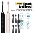 6 Clean Modes Sonic Electric Toothbrush USB Rechargeable Tooth Brush For Adult X-3 Washable Teeth Whitening and Cleaning Brush. 