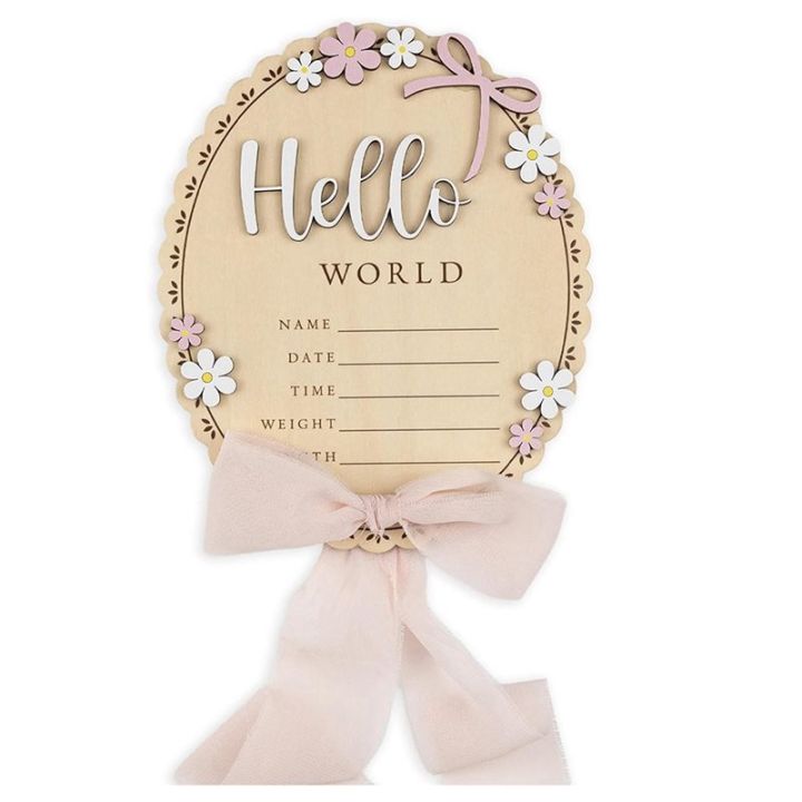 Wooden Name Plaque Baby Announcement Sign for Newborn Photoshoot, Baby ...
