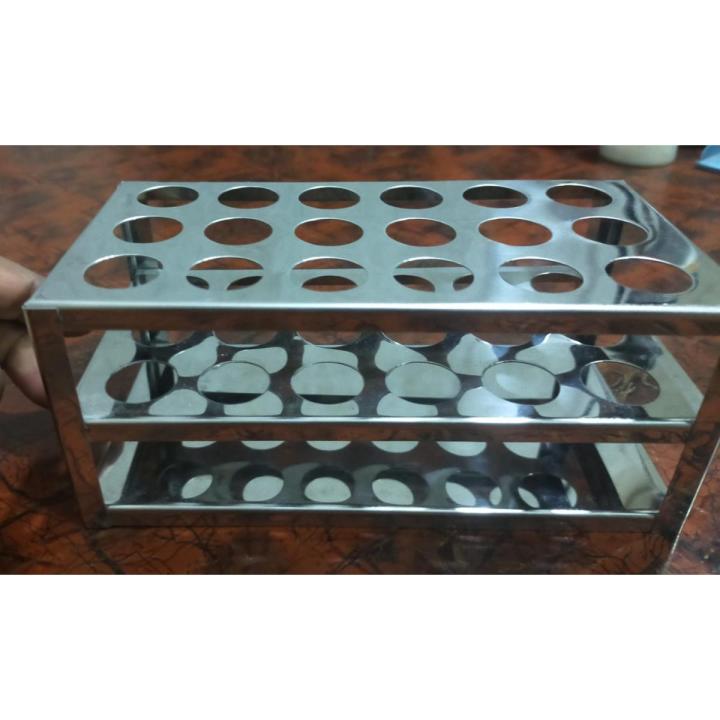 Steel 18 Hole Test Tube Rack, Test Tube Stand (Full SS) | Daraz.com.bd