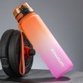 Sports Water Bottle 500/1000ML Protein Shaker Outdoor Travel Portable Leakproof Drinkware Plastic Drink Bottle BPA Free. 
