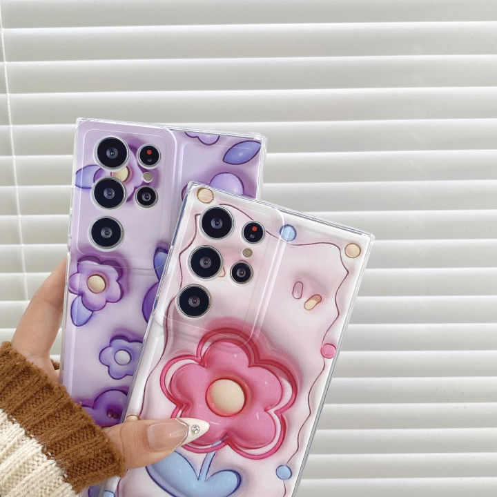 Olige Case For Redmi Note 8 Pro Note 10 4G 10S Redmi Note 11 12 4G 5G 9A 10C 9C Pocophone F3  3D Twisting Korean Small Fragmented Flowers Shockproof Silicone Soft Phone Case Back Cover