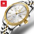 OLEVS Watch For Women Waterproof Sale Original Casual Elegant Luxurious Stainless Steel Gold Not Faded calendar Quartz (1 Year Warranty) 5593.