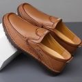 Premium Original Leather Casual Shoes for Men | Handcrafted Comfort & Durability | Smart, Durable & Lightweight | Perfect for Office & Casual Outfits By Orbido Mart BD Shoes.. 