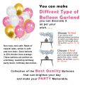 Happy Birthday Decorations Pink Combo Set- Pink, White And Golden Metallic Balloons, Birthday Pink Paper Banner, Silver Foil Curtain for Party Decoration Full Package- (Pack of 35 Pcs).