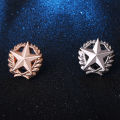 Star Brooch Metal Wheat Lapel Pin for Men's Suit Shirt Collar. 