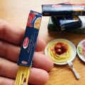 1 Bag 1/6 Scale Dollhouse Miniature Pasta Mini Spaghetti Noodles for Doll House Kitchen Play Toys Accessories. 