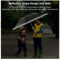 Men Women Umbrella Fully Automatic Reverse Folding Umbrella with Windproof Reflective Stripe UV Umbrellas Moonlight Shines. 