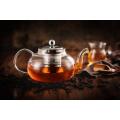 Heat Resistant Glass Teaset Flower Tea Pot Puer Kettle Coffee Teapot-1200ml. 