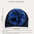 【Flash sale】 Satin Flower Headwear Hijab Caps Indian Hats Turban Hat Women Headscarf WEIRUI. 