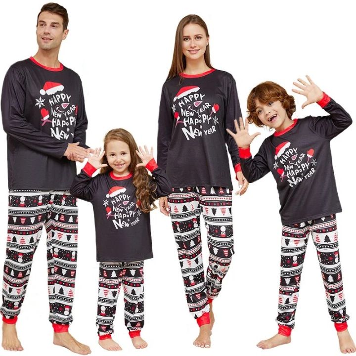 Family Matching Outfits New Year Pj Baby Children's Women Men Pijamas Family look Couple Mother-kids Christmas Pajamas for Whole