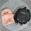 Embroidery Cute Cat Backpack Children Travel Shoulder Bags Personalized Name kids Schoolbag Girls Boys Birthday Gifts Backpack.
