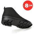 Winter Men Boots Elevator Shoes Hidden Heels Warm Canvas Heightening Shoes For Man Increase Insole 8CM 6CM Casual Lift Sports BunnyGarden.