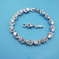 SUNNICE Wholesale 18K Gold Plated Cubic Zirconia Copper Pro Mayor Pulsera De Mujer Fashion Jewelry Custom Diamond Women Bracelet.