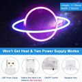Neon LED Light Planet, Rocket and Thunder Design for Gifts, Night Light, Gaming Room, Kids Bedroom, Living Room, Wall Decor, Home Decoration Purpose  with USB Plug in or Battery system Light. 
