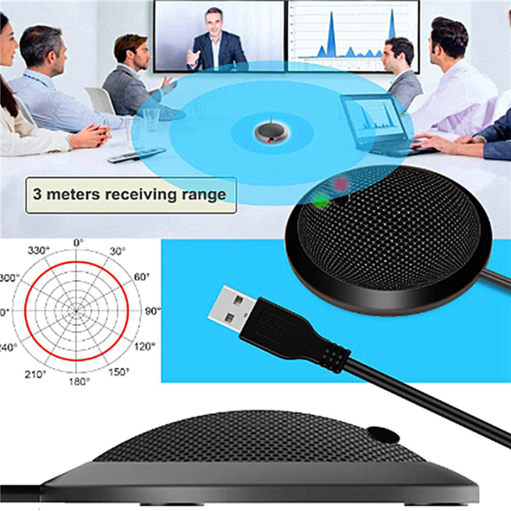 LKPCIGCXM%202X%20Conference%20USB%20Microphone,Omnidirectional%20Condenser%20PC%20Microphone%20with%20Mute%20Button%20LED%20Indicator,Plug%20&%20Play,for%20Game%20-%20Image%203