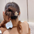 Camellia Tassel Hair Clip Pearl Ponytail Clip Fixed Hair Claw Barrettes Hairpin NOVO. 