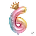 【Lejia】1pc 32Inch Number Foil Balloon Crown Figure 0-9 Birthday Kids Birthday Decoration Ball Supplies. 