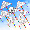 Blank Kite DIY Children Education Painting Kite Children Kite flying outdoor toys Grassland Activities Toy Demoo.