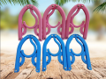 6-Pcs Multicolor Smart Foldable Clothes Hanger for travel.