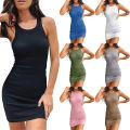 New summer sleepveless sexy tight WOMEN'S tank top dress new fashionable and simple dresses for female. 