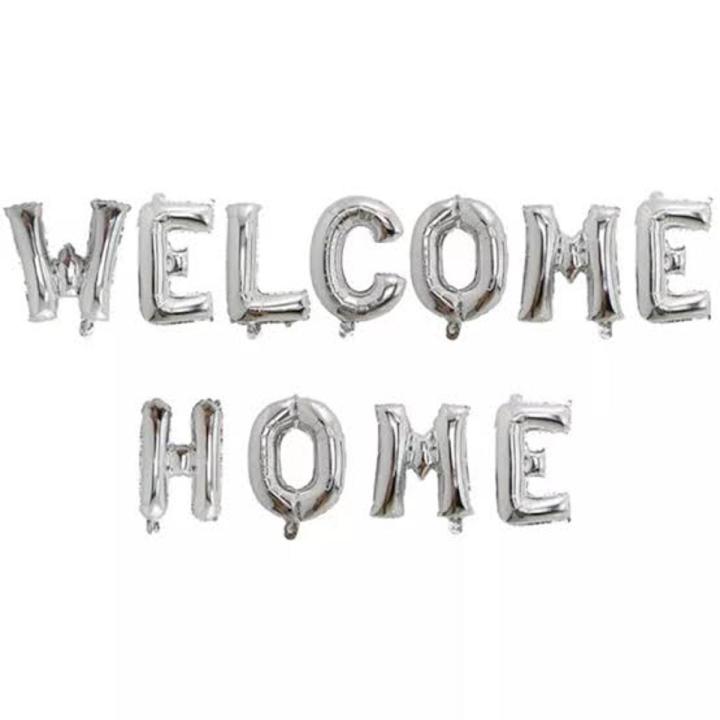 WELCOME HOME Full Set Foil Balloons - 11 Letter