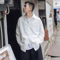 Cargo shirt, men's long sleeve, Korean version, loose bf trend jacket, Hong Kong style, Japanese casual and versatile, handsome shirt, autumn clothes.