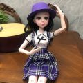 60cm dress up doll princess student costume girl kids school toys kindergarten gift Yi Tian Barbie.