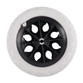 OUMERY 6X Black White Plastic Core Foam Cartwheel Casters. 