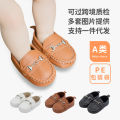Spring and Autumn New 0-1 Year Old British Soft Sole Walking Bean Leather Baby Shoes.