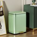 Stainless Steel Pedal Trash Can Garbage Bin for Kitchen and Bathroom Living Room Silent Trash Bin Home Waterproof Waste Bin. 