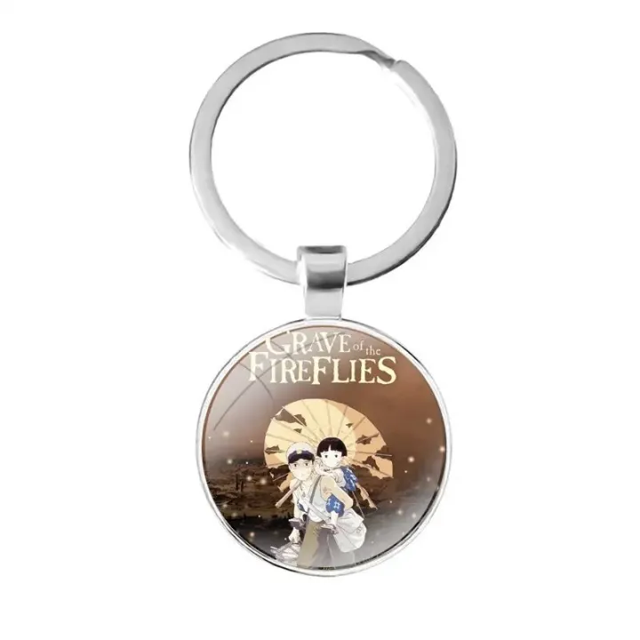 glass%20cabochon%20keychain%20Bag%20Car%20key%20chain%20Ring%20Holder%20Charms%20keychains%20Gifts%20Grave%20of%20the%20Fireflies%20-%20Image%204