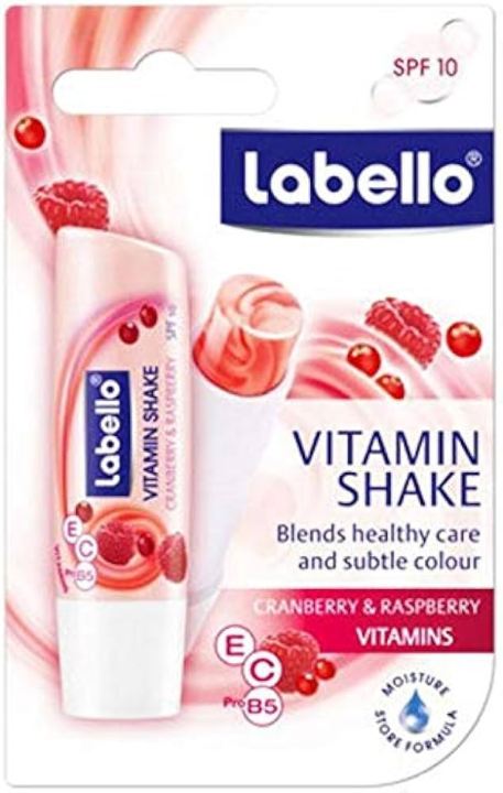 International Germany Product Labello Vitamin Shake Cranberry & Raspberry Lip Care-4.8gm