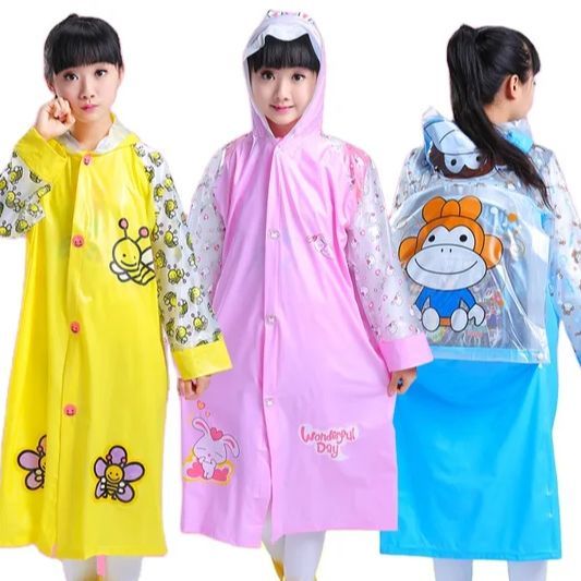 Splendid Versatile -Choice and Remark -Children Raincoat Waterproof Boys Girls Cartoon Animal Style Kids Rain Coat- Avant-garde