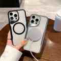 HODON Luxury Transparent Plating Magnetic Phone Cases For iPhone 15 14 13 12 11 Pro Max 15 Plus Magsafe Case Clear Wireless Charging Shockproof Back Cover.
